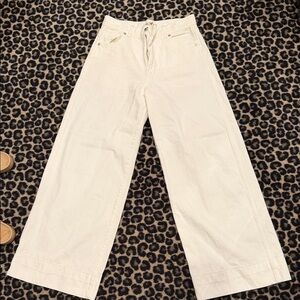 Madewell White Wide-Leg High-Rise Jeans